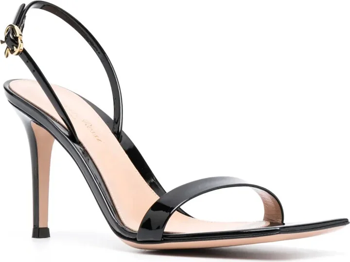 85mm Ribbon Stiletto leather sandals - Image 2
