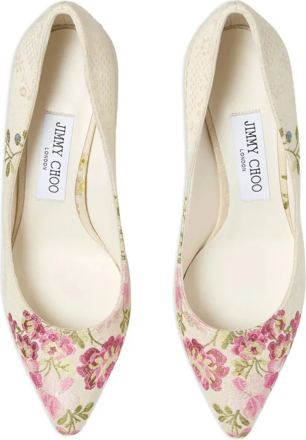 85mm Romy floral-embroidered pumps - Image 3
