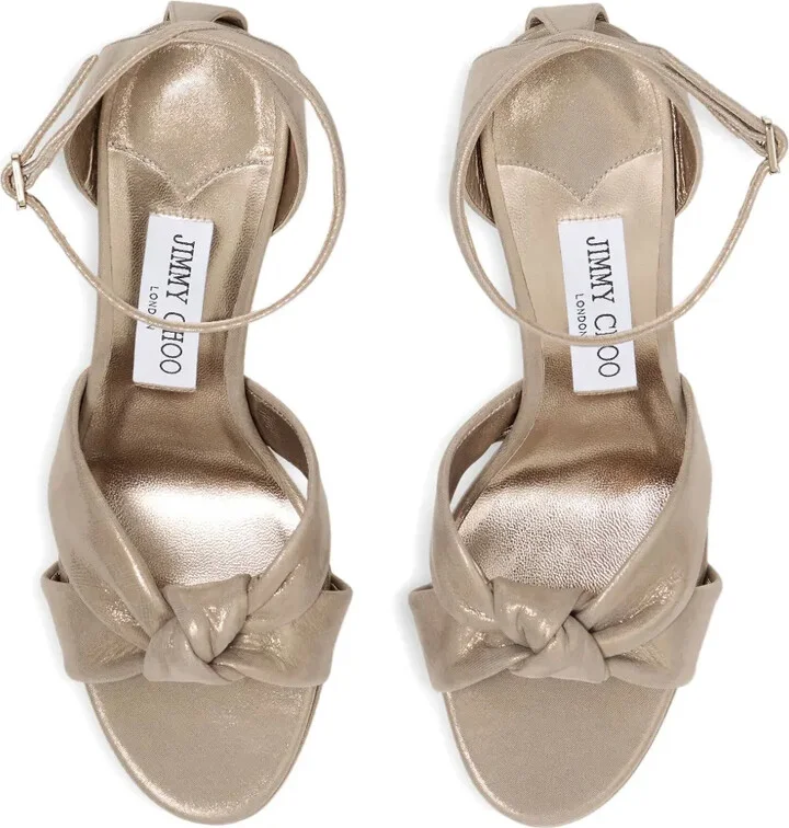85mm Rosie knotted ankle-strap sandals - Image 4