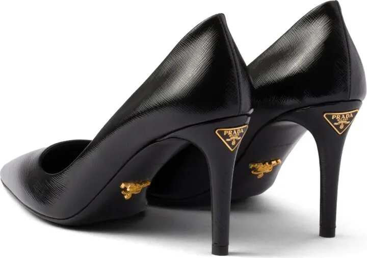 85mm Saffiano leather pumps - Image 3