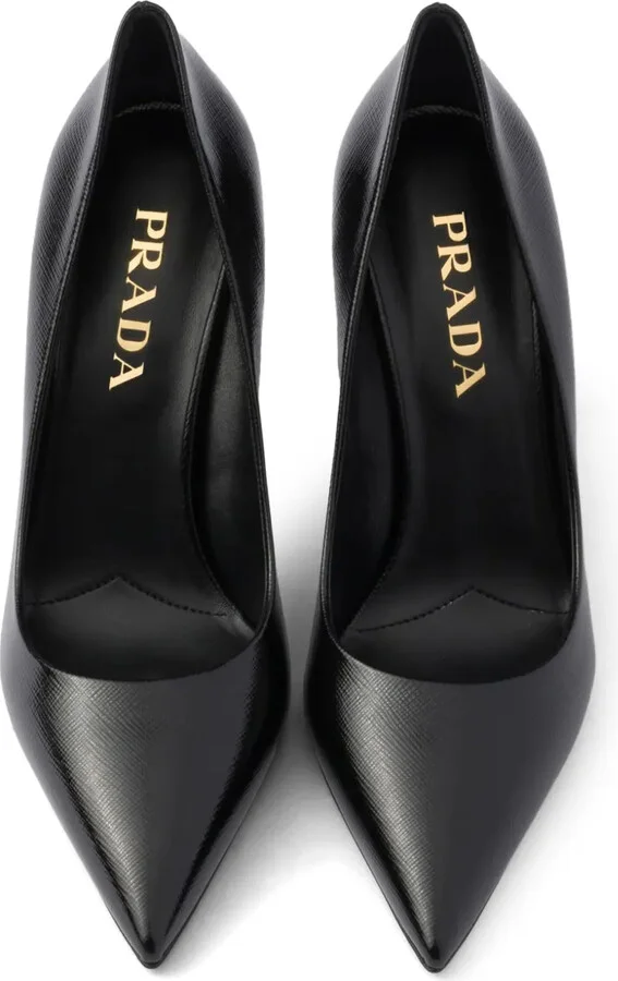 85mm Saffiano leather pumps - Image 4