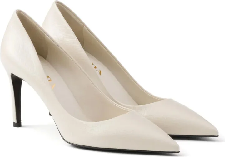 85mm Saffiano leather pumps - Image 2