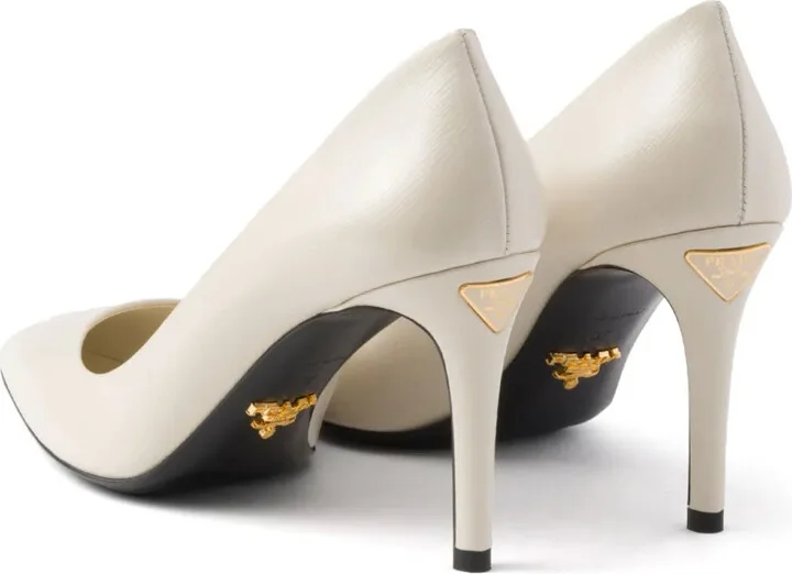 85mm Saffiano leather pumps - Image 3