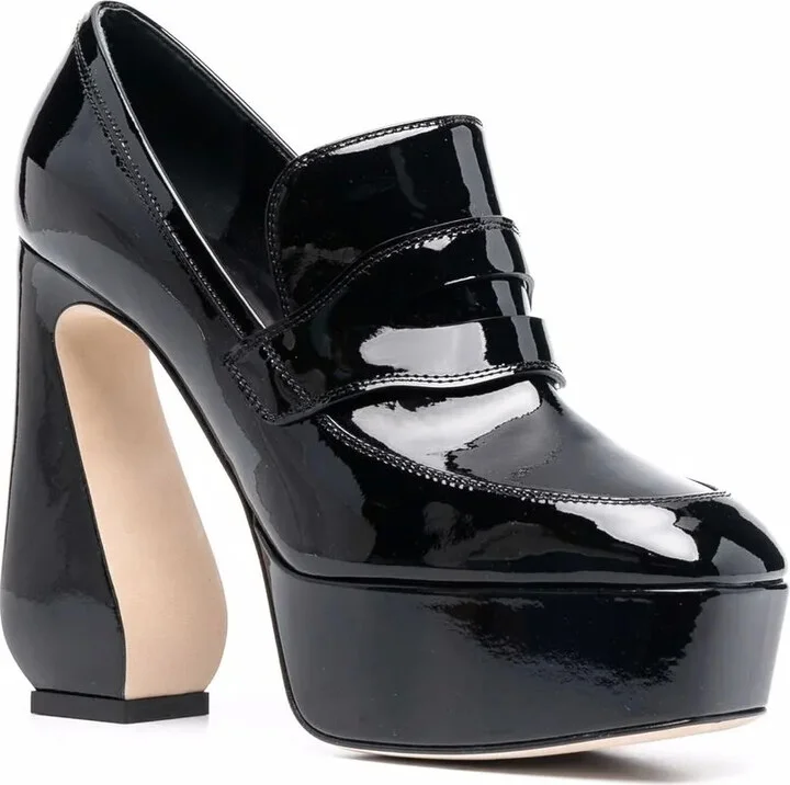 85mm Sculpted Patent-Leather Loafers - Image 2