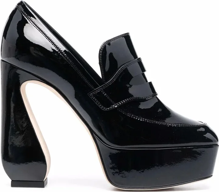 85mm Sculpted Patent-Leather Loafers
