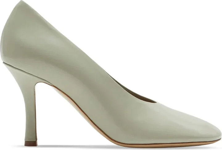 85mm Slip-On Leather Pumps