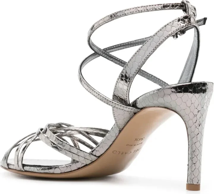 85mm Snakeskin-Effect Sandals - Image 3