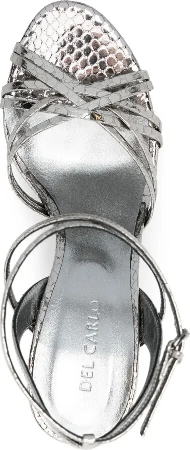85mm Snakeskin-Effect Sandals - Image 4
