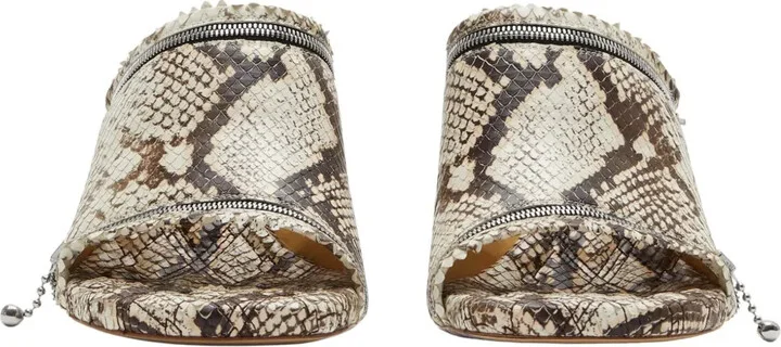 85mm Snakeskin Leather Sandals - Image 2