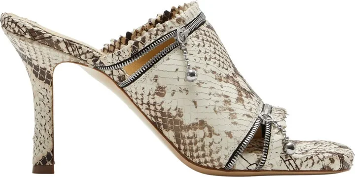 85mm Snakeskin Leather Sandals