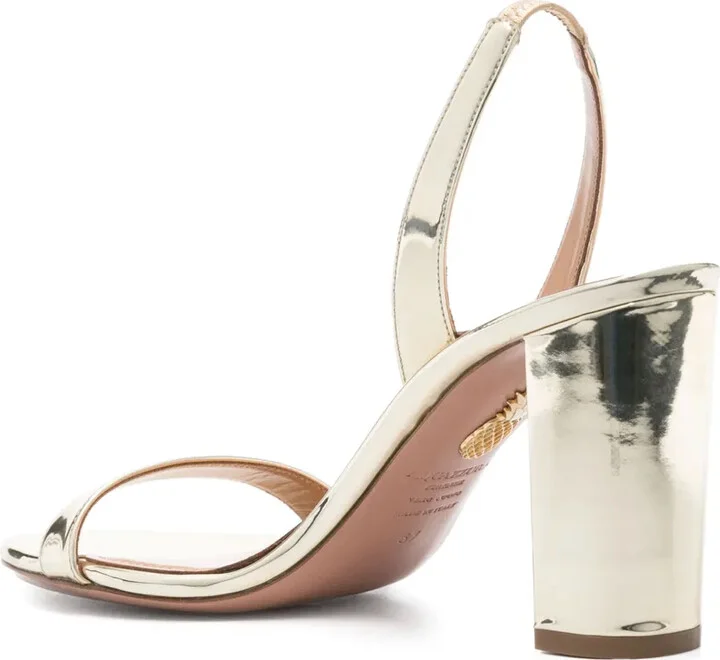 85mm So Nude metallic leather sandals - Image 3