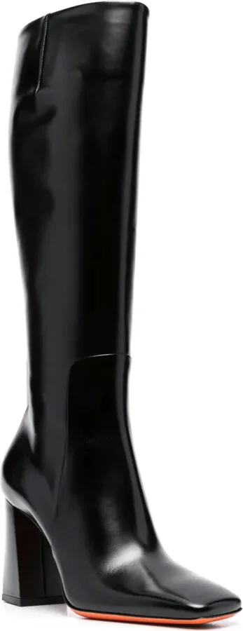 85mm Square-Toe Leather Boots - Image 2