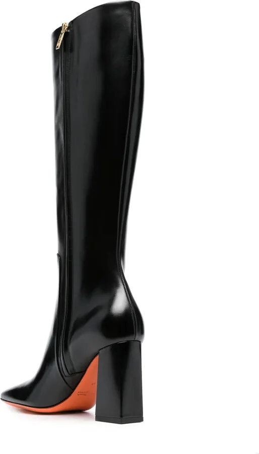 85mm Square-Toe Leather Boots - Image 3