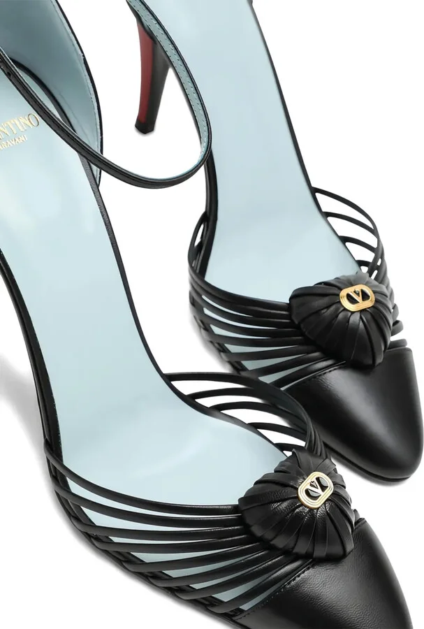 85mm Strapped Heart-Detail Heeled Pumps - Image 3
