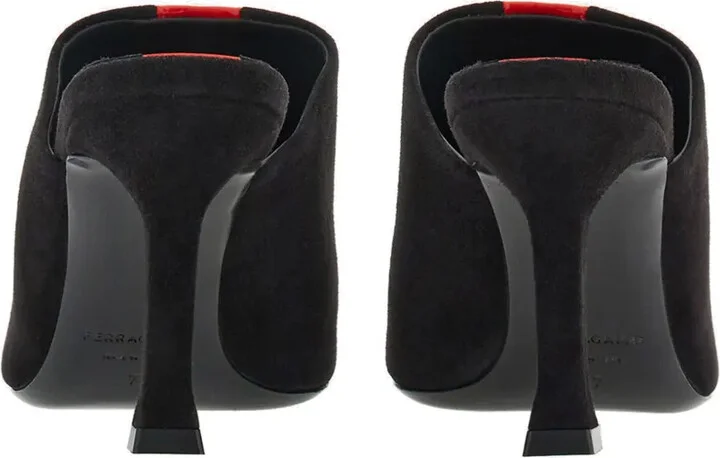 85mm Stripe-Detail Suede Mules - Image 3