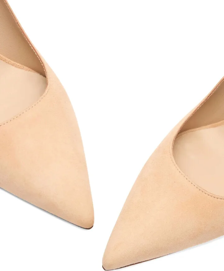 85MM Stuart Power pointed-toe suede pumps - Image 4