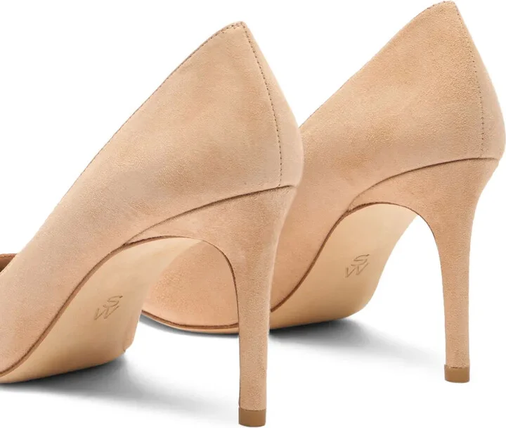 85MM Stuart Power pointed-toe suede pumps - Image 5