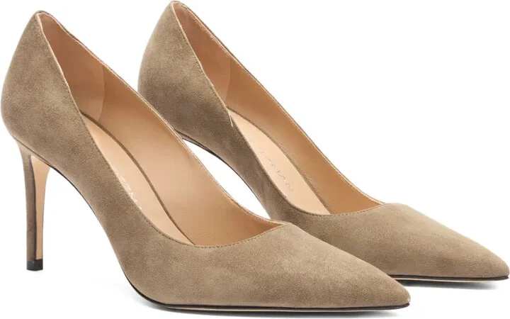 85mm Stuart Power suede pointed-toe pumps - Image 2