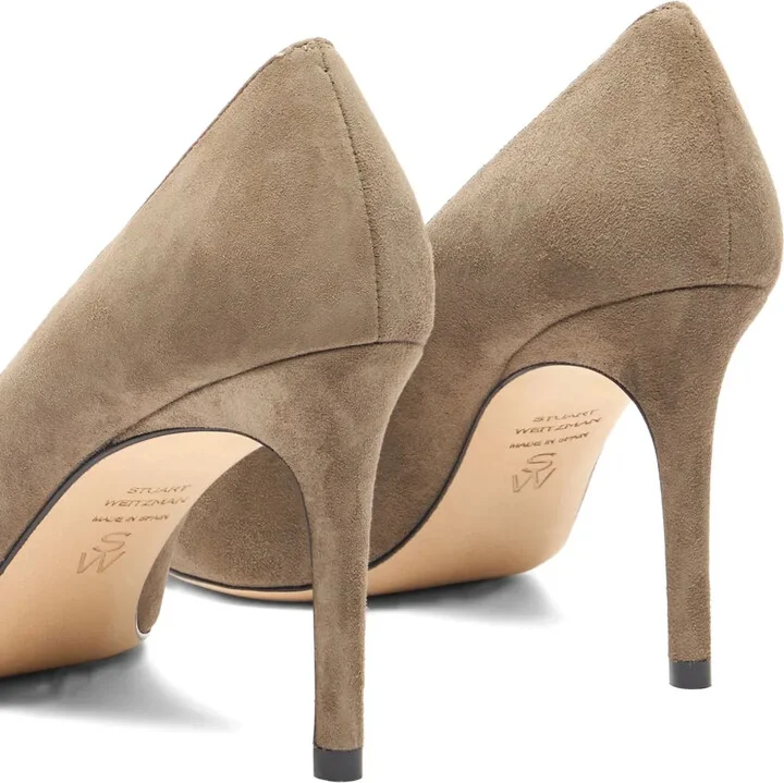 85mm Stuart Power suede pointed-toe pumps - Image 3