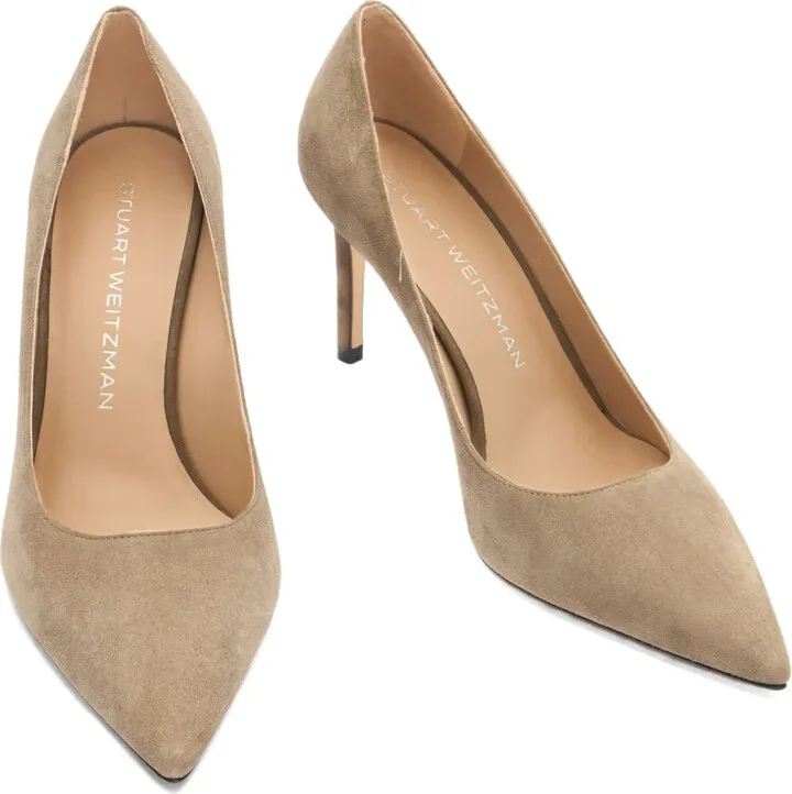 85mm Stuart Power suede pointed-toe pumps - Image 5