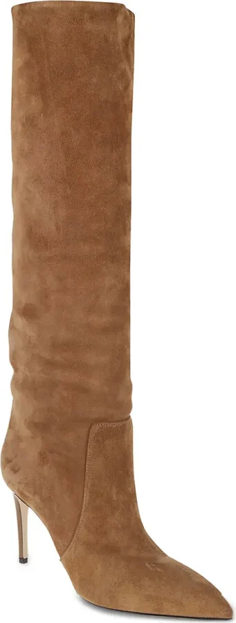 85mm Suede Leather Knee-High Boots - Image 2