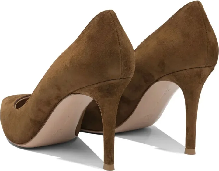 85mm Suede Pointed-Toe Pumps - Image 4