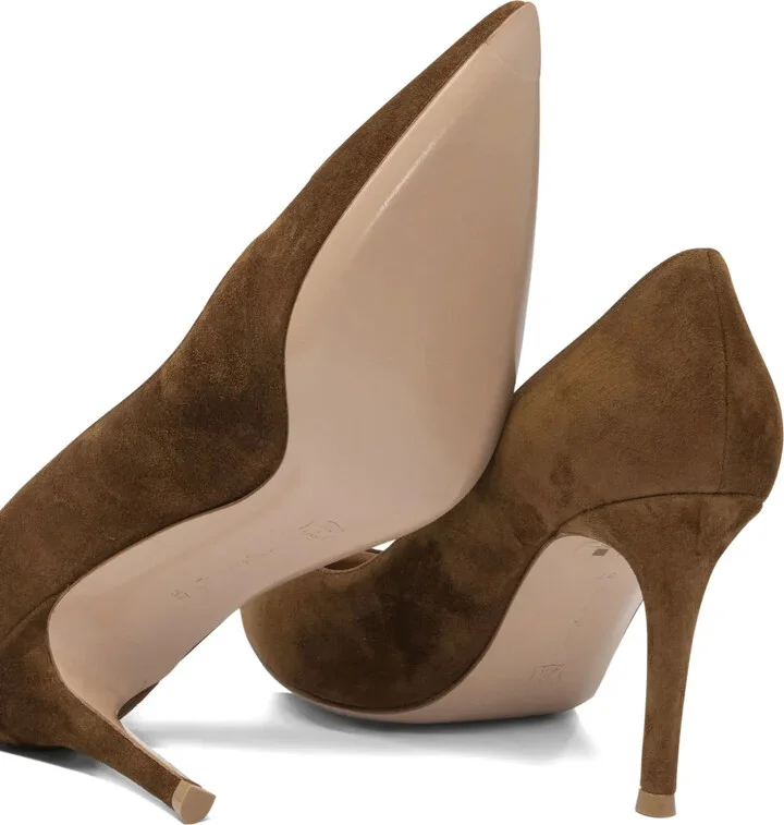85mm Suede Pointed-Toe Pumps - Image 5