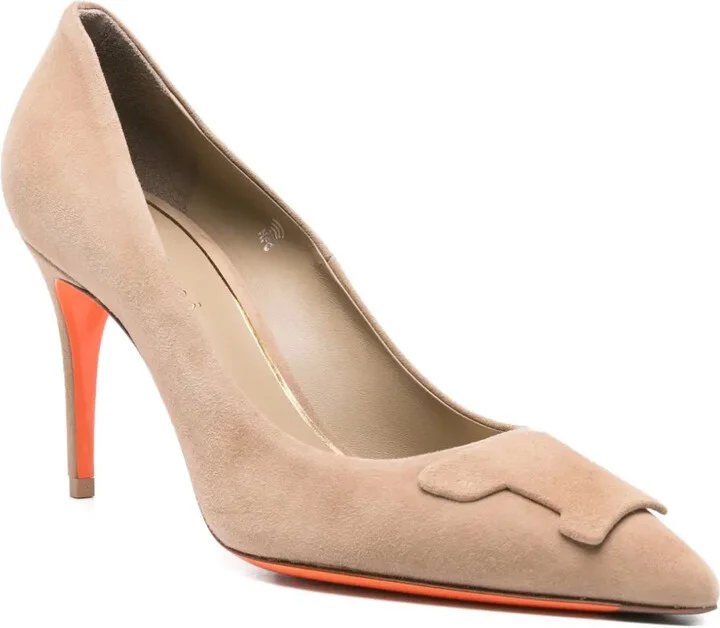 85mm Suede Stiletto Pumps - Image 2