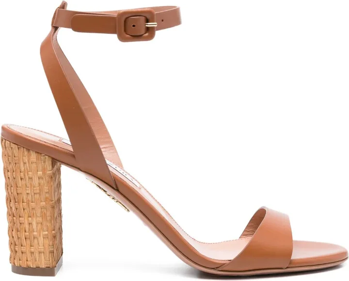 85mm Sunseeker woven-block leather sandals