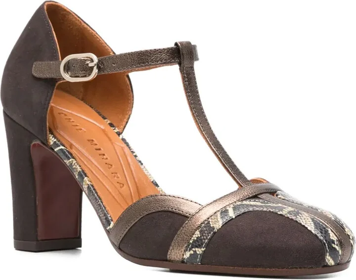 85mm T-Bar Block-Heel Pumps - Image 2