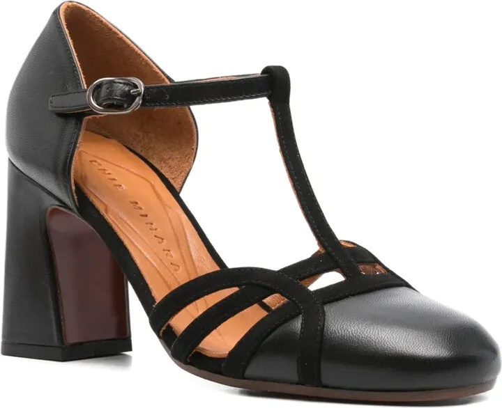 85mm T-bar block-heel pumps - Image 2