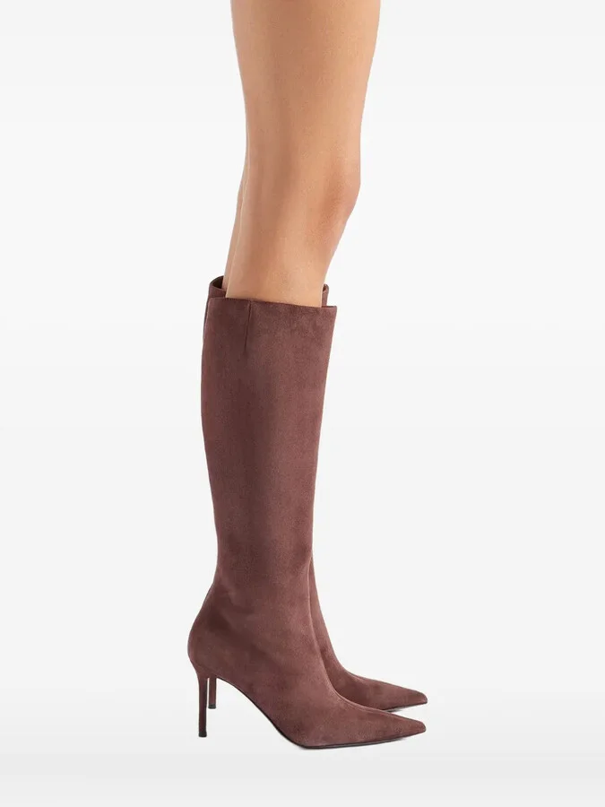 85mm Tamigi suede pointed-toe knee-high boots - Image 3