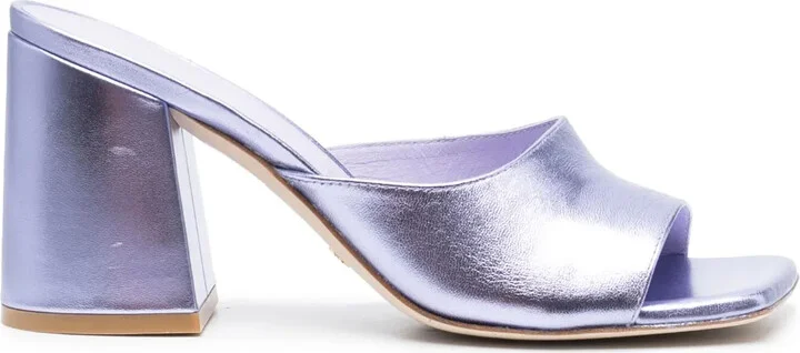85mm Tia metallic-finish sandals
