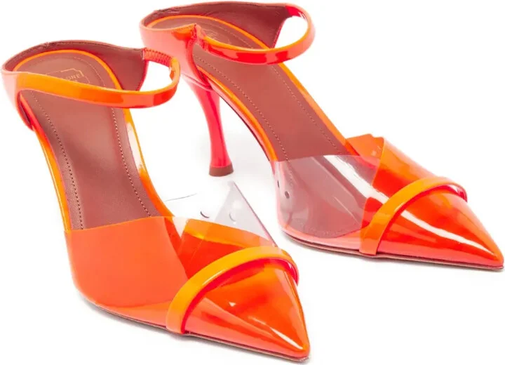 85mm Transparent Panel Pointed-Toe Mules - Image 2