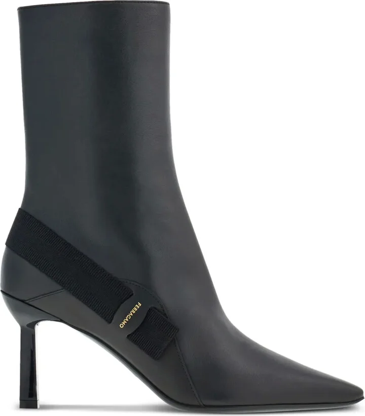 85mm Vara-bow leather ankle boots