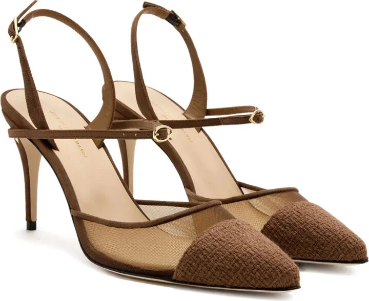 85mm Vittorio mesh-panelled pumps - Image 2