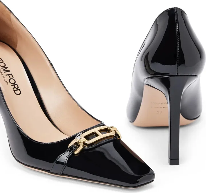 85mm Whitney shiny leather pumps - Image 4