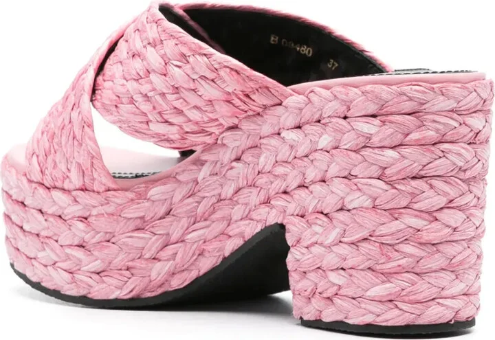 85mm Woven-Raffia Sandals - Image 3