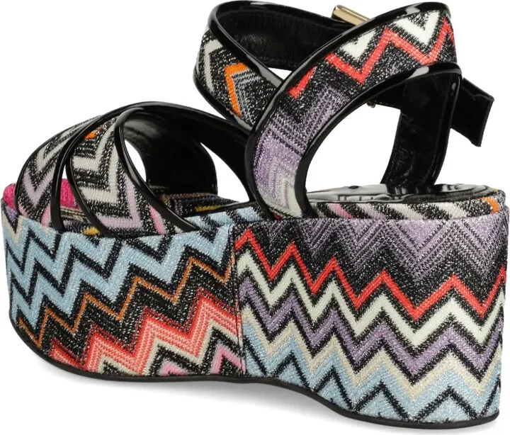 85mm Zigzag-Patterned Platform Sandals - Image 3