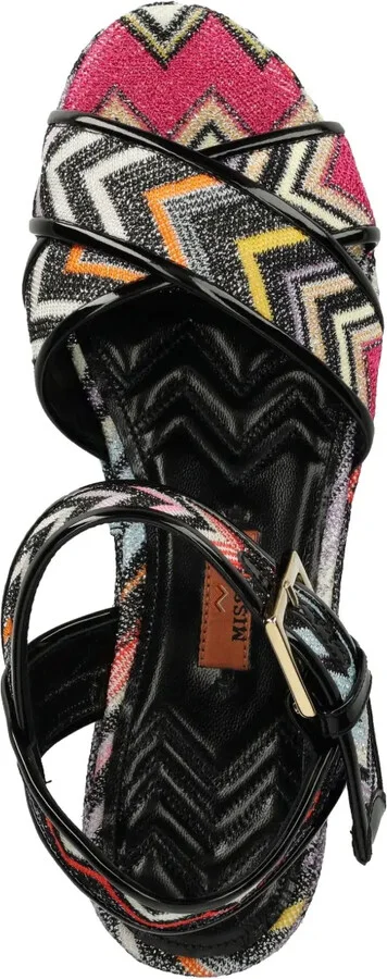 85mm Zigzag-Patterned Platform Sandals - Image 4