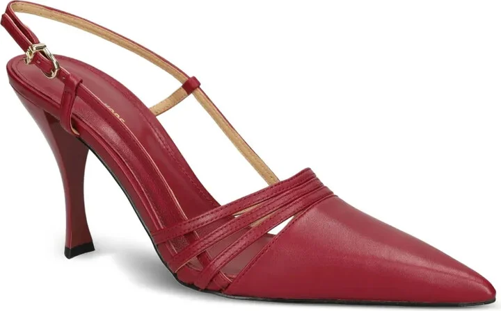 88mm Haisley pointed-toe strappy slingback pumps - Image 2