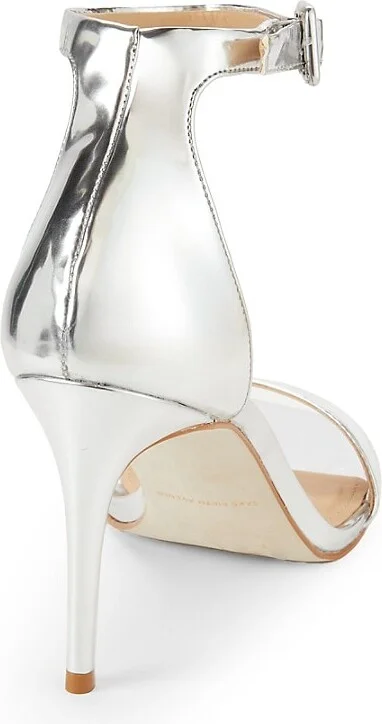 89MM Metallic Ankle Strap Sandals - Image 3