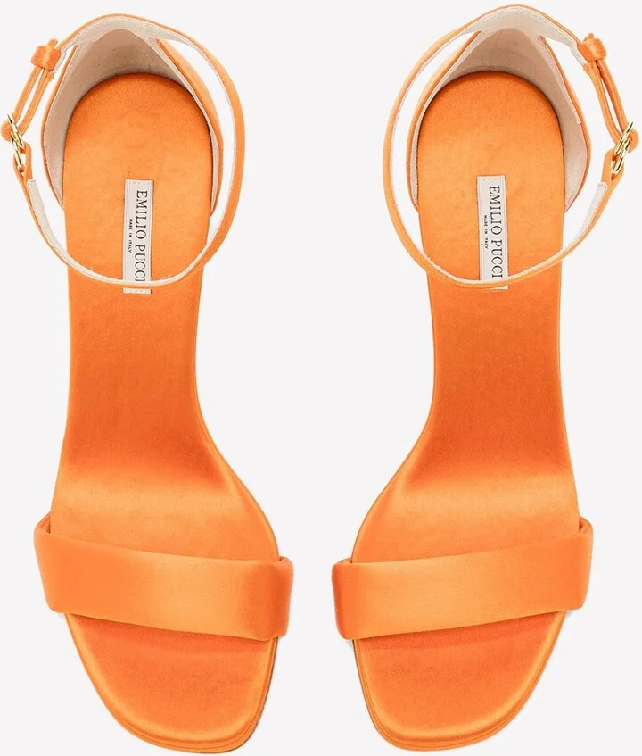 90 Ankle Strap Satin Sandals - Image 2