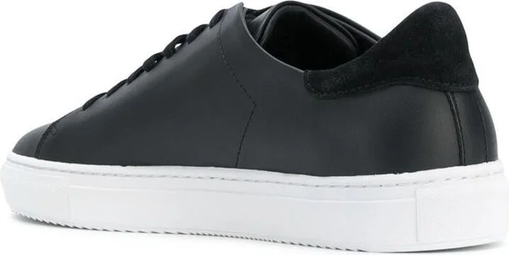 '90 Clean' Black Low Top Sneakers With Logo Lettering On The Side In Leather Man - Image 3