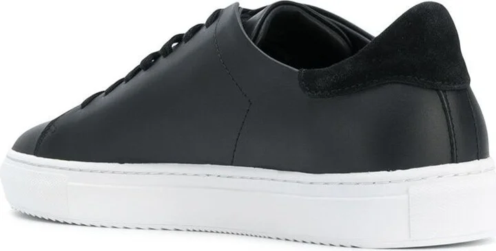 '90 Clean' Black Low Top Sneakers With Logo Lettering On The Side In Leather Man - Image 3