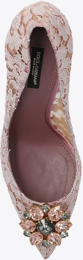 90 Crystal-Embellished Lace Rainbow Pumps - Image 3