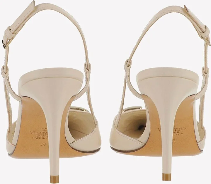 90 Vlogo Leather Slingback Pumps - Image 2