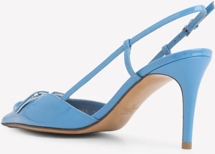 90 Vlogo Leather Slingback Pumps - Image 2