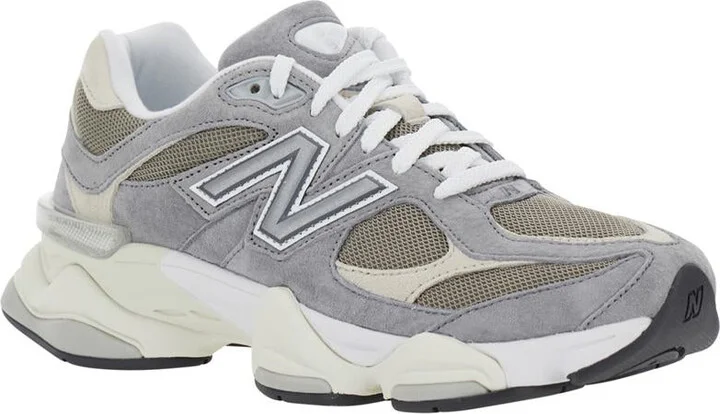 '9060' Grey Sneaker With Side Logo And Chunky Sole In Suede Unisex - Image 2