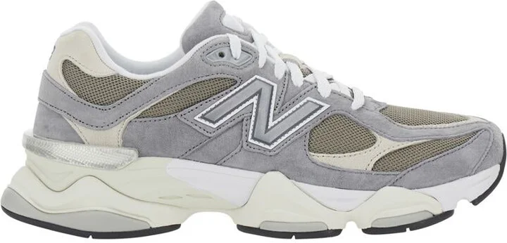 '9060' Grey Sneaker With Side Logo And Chunky Sole In Suede Unisex